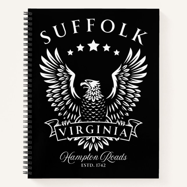 Cuaderno Águila Vintage de Suffolk Virginia (Anverso)