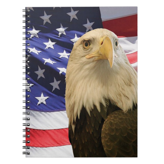 Cuaderno Águila y bandera de los Estados Unidos (Frente)