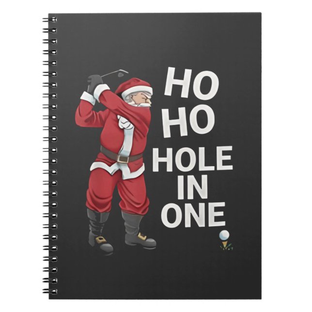 Cuaderno Agujero en Uno Divertido Golf Navidad  (Frente)