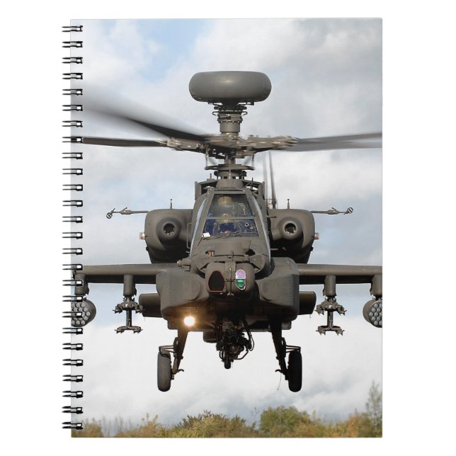 Cuaderno ah 64 apache longbow helicóptero militar (Frente)