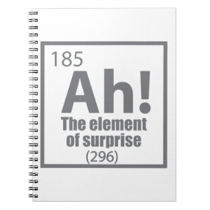 Cuaderno ¡Ah! El elemento del Chiste de la química sorpresi