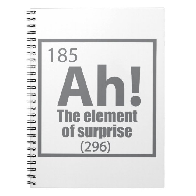 Cuaderno ¡Ah! El elemento del Chiste de la química sorpresi (Frente)
