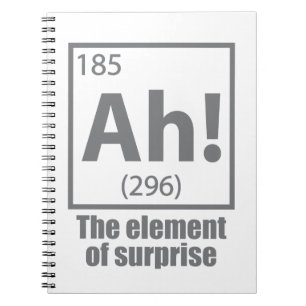 Cuaderno ¡Ah! El elemento del Chiste de la química sorpresi