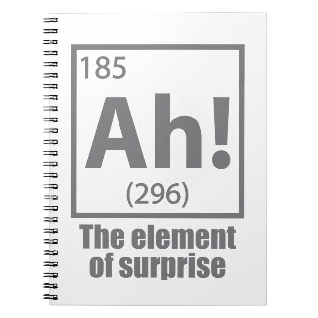 Cuaderno ¡Ah! El elemento del Chiste de la química sorpresi (Frente)
