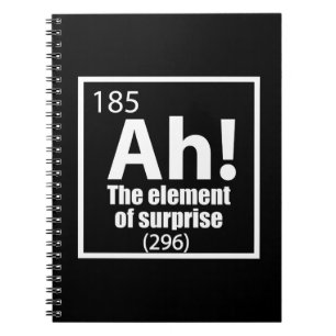 Cuaderno ¡Ah! El elemento del Chiste de la química sorpresi