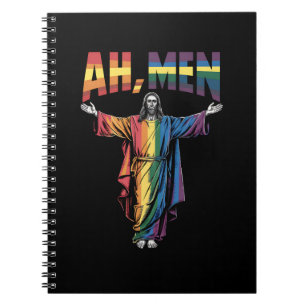 Cuaderno Ah Men Funny Orgullo Gay LGBT Jesús Cristiano