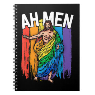 Cuaderno Ah Men Gay Jesus Shirny Graciosos Camisetas LGBTQ 