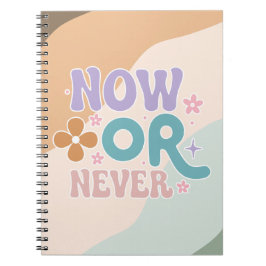 Cuaderno Ahora O Nunca Cita Inspiradora Colorosa Pastel