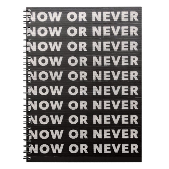 CUADERNO AHORA O NUNCA CITAR NEGRO Y BLANCO (Frente)