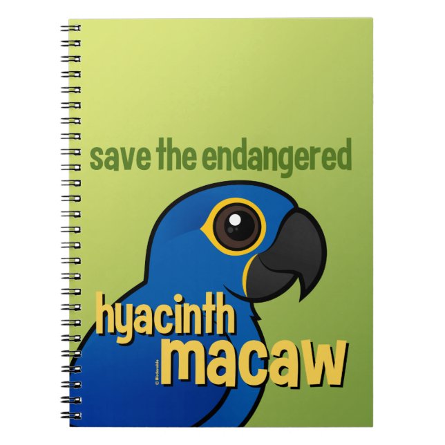 Cuaderno Ahorre el Macaw en peligro del jacinto (Frente)