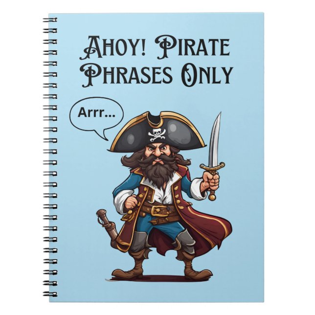 Cuaderno ¡Ahoy! Sólo frases piratas (Frente)