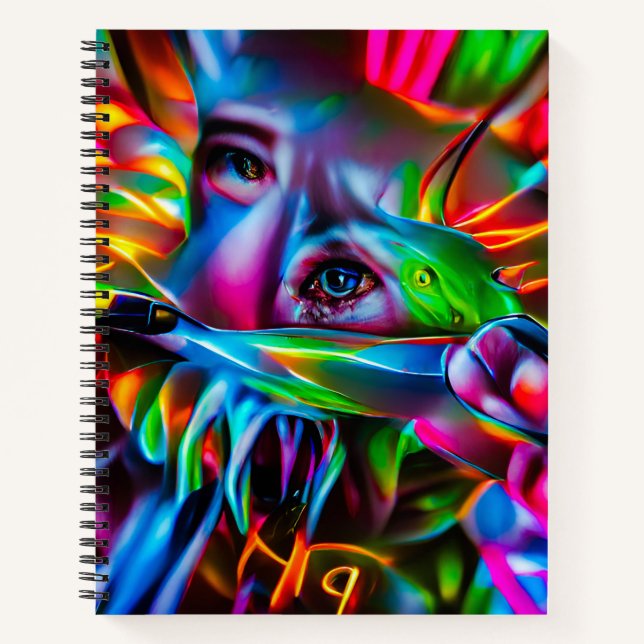 Cuaderno Aichmofobia: Vivid Surreal Art (Anverso)
