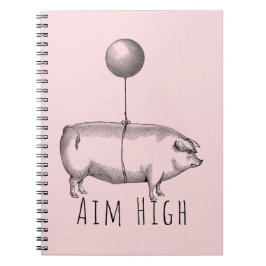 Cuaderno Aim High Cute Pig and Balloon Inspirational