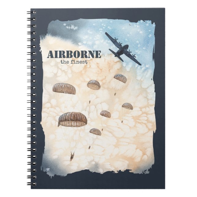 Cuaderno Airborne El Mejor Personalizable De Salto De Parac (Frente)