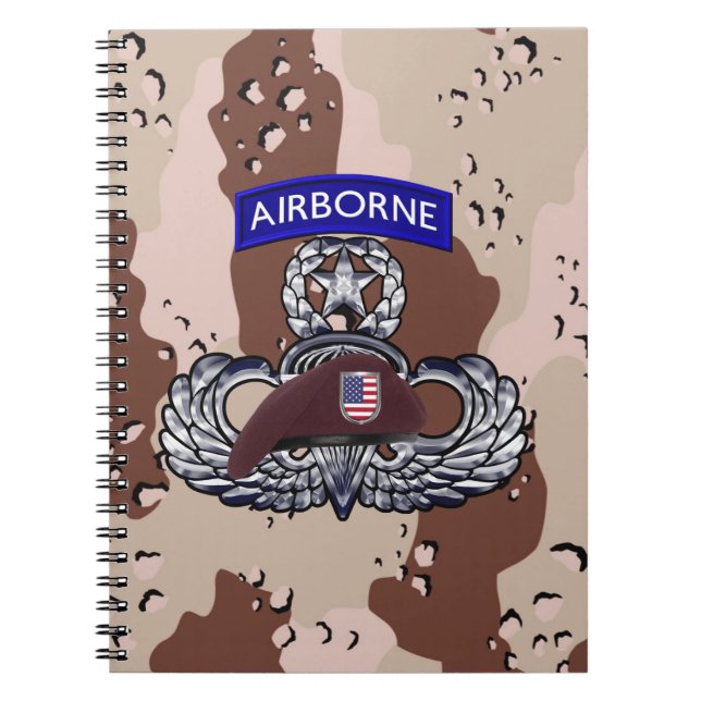 Cuaderno Airborne Paratrooper Desert Storm (Frente)