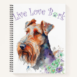 Cuaderno Airedale Dog Mom Floral