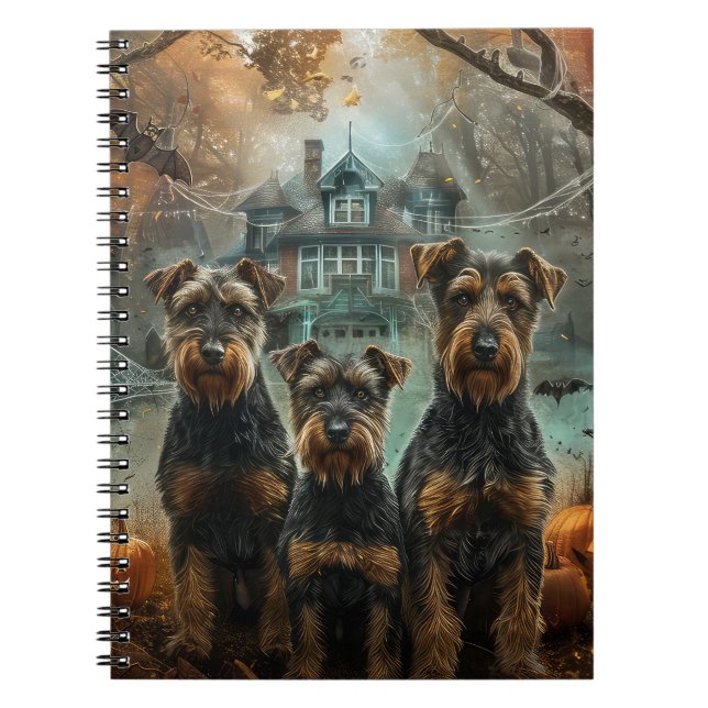 Cuaderno Airedale Halloween Night Doggy Delight (Frente)
