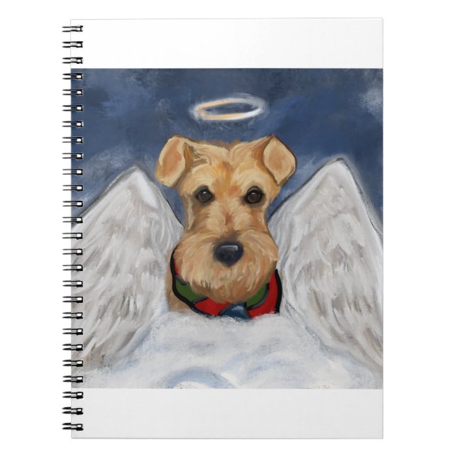 Cuaderno Airedale Terrier Angel (Frente)