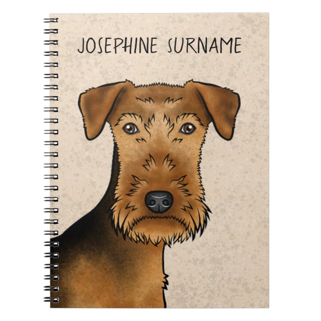 Cuaderno Airedale Terrier Bingley Terrier Cabeza De Perro Y (Frente)