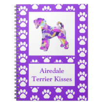 Airedale Terrier Dog Besa a Silhouette Cute PPY&B
