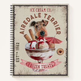 Cuaderno Airedale Terrier Helado Funny Tratos Congelados