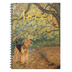 Cuaderno Airedale Terrier Observación de Aves