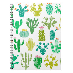 Cuaderno Aislamiento de la cosecha de cactus y de la vintag