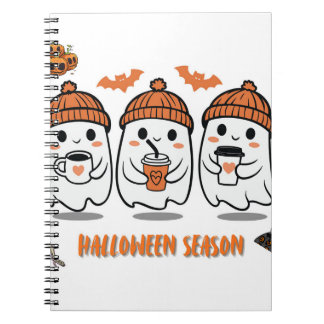Cuaderno aison Halloween – fantômes café mignons