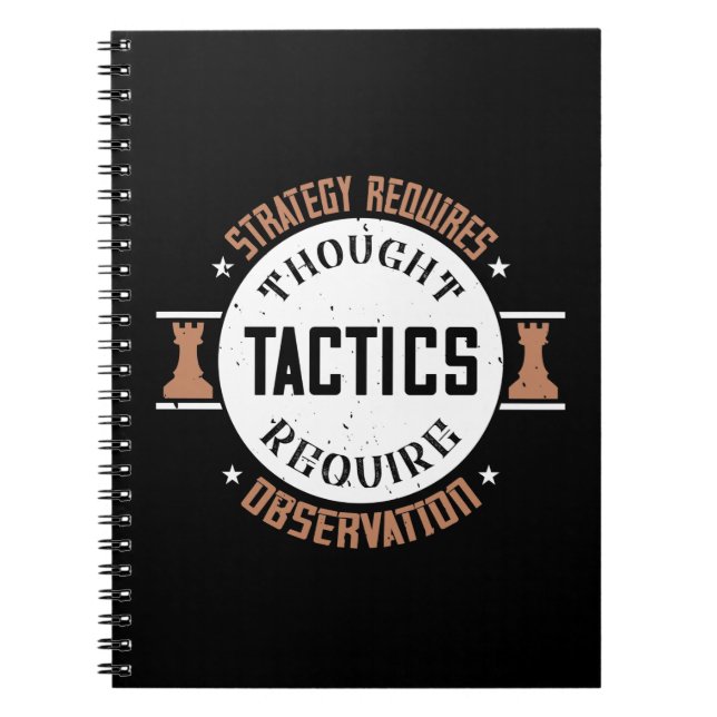 Cuaderno Ajedrez - La estrategia requiere pensamiento (Frente)