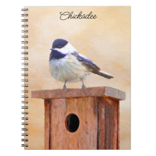Cuaderno Ajedrez sobre pintura de aves original