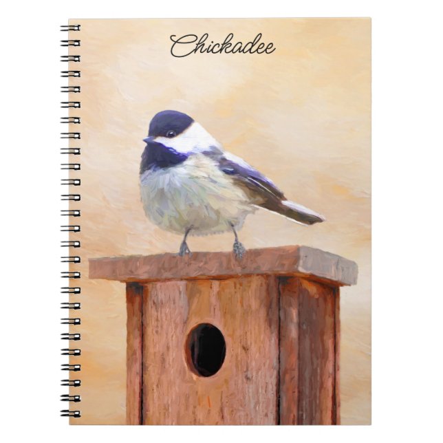 Cuaderno Ajedrez sobre pintura de aves original (Frente)