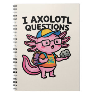 Cuaderno Ajolote nerd sarcástico I Preguntas de ajolote Mem