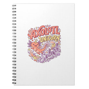 Cuaderno Ajolote Unicornio Salpicadura Caprichosa Bac Blanc