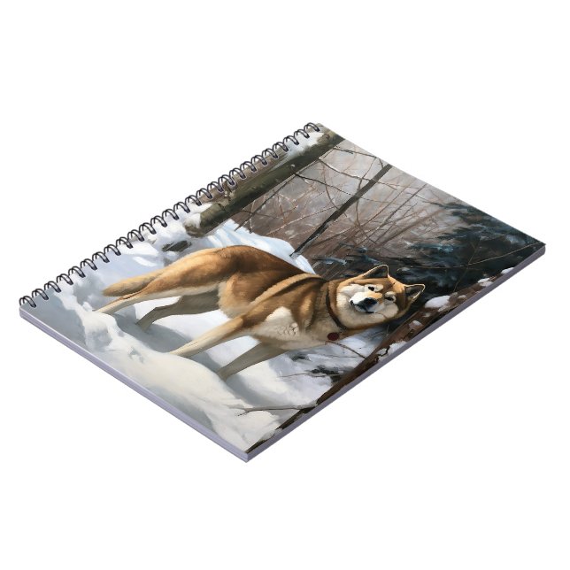 Cuaderno Akita Deja que nieve Navidad (Lado Izquierdo)