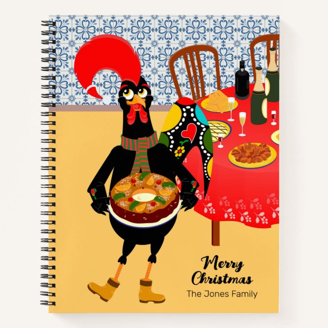 Cuaderno Al gallo portugués le encanta el pastel de rey (Anverso)