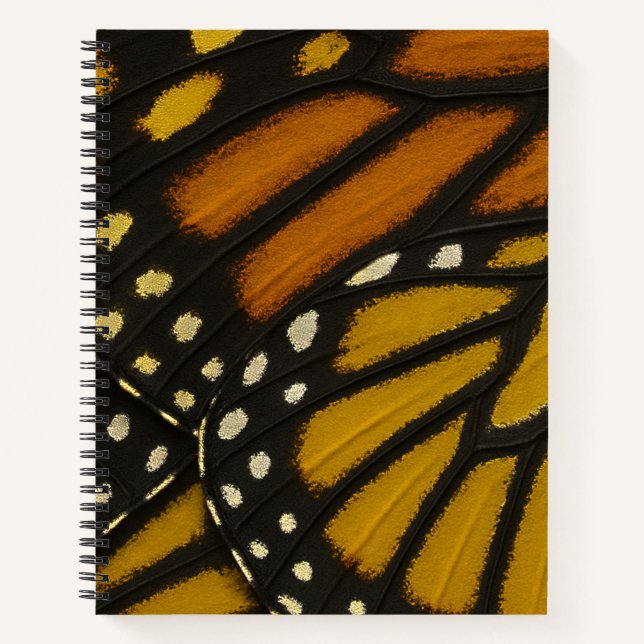 Cuaderno Ala de Mariposa Monarca Naranja y Amarilla (Anverso)