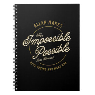 Cuaderno Alá Hace Que El Imposible Musulmán Casual