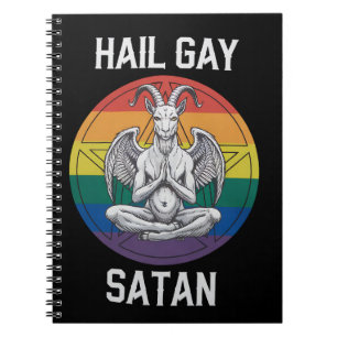 Cuaderno Alabado sea Satanás gay Cabra divertida gótica gót