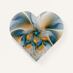 Cuaderno Alarmante, Abstracta Fantasía Fractal Art Con Azul