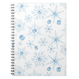 Cuaderno Alarmante cráneo Creepmas Navidades Copos de nieve