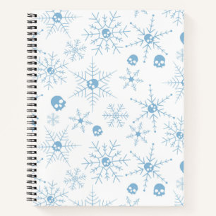Cuaderno Alarmante cráneo Creepmas Navidades Copos de nieve