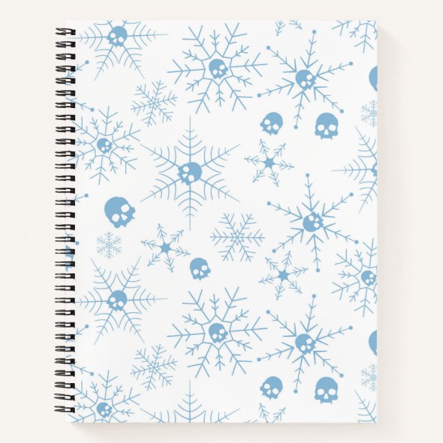 Cuaderno Alarmante cráneo Creepmas Navidades Copos de nieve (Anverso)