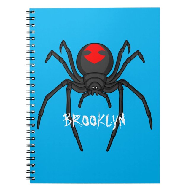 Cuaderno Alarmante ilustracion personalizado de araña de vi (Frente)