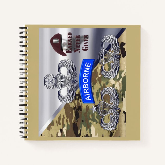 Cuaderno Alas Aerotransportadas – Ganadas Nunca Dadas (Anverso)
