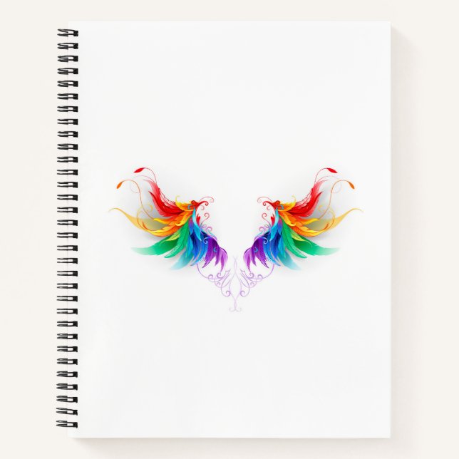 Cuaderno Alas de Arcoíris Esponjosas (Anverso)