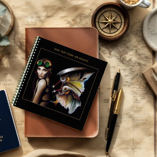 Cuaderno Alas de Hada Mecánicas Steampunk Gafas