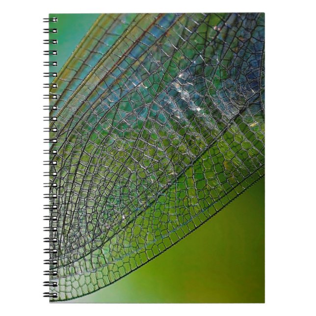 Cuaderno Alas de la libélula naturaleza insecto cercano (Frente)