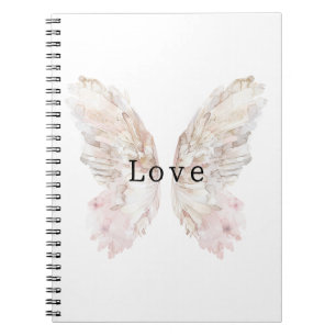 Cuaderno Alas de mariposa rosada bonito