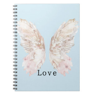 Cuaderno Alas de mariposa rosada de bonito