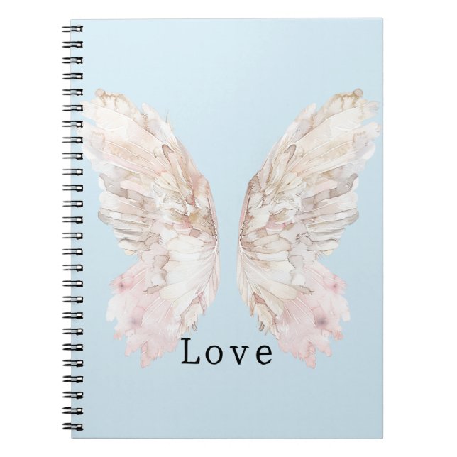 Cuaderno Alas de mariposa rosada de bonito (Frente)